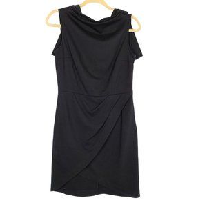 Walter Voulaz Sleeveless Black Dress Women's US Sz Small Virgin Wool Blend